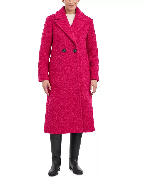 BCBGeneration Women's Double-Breasted Bouclé Walker Coat - Macy's | Macy's