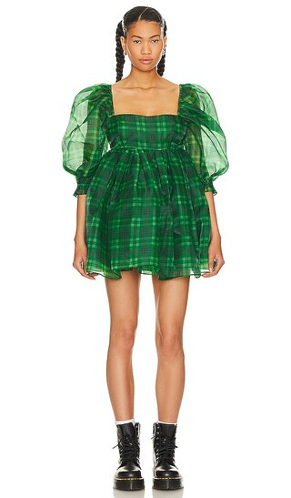 The Puff Dress in Beth Plaid | Revolve Clothing (Global)