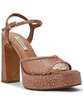 Steve Madden Women's Liandra-Rhinestone Two-Piece Platform Dress Sandals - Macy's | Macy's