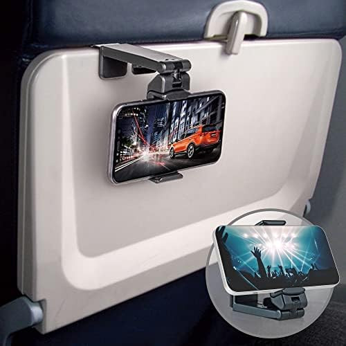 BEYOND CELL Travel Accessories, Universal Seat Back Tray Table Phone Clip Holder, Adjustable Pock... | Amazon (US)