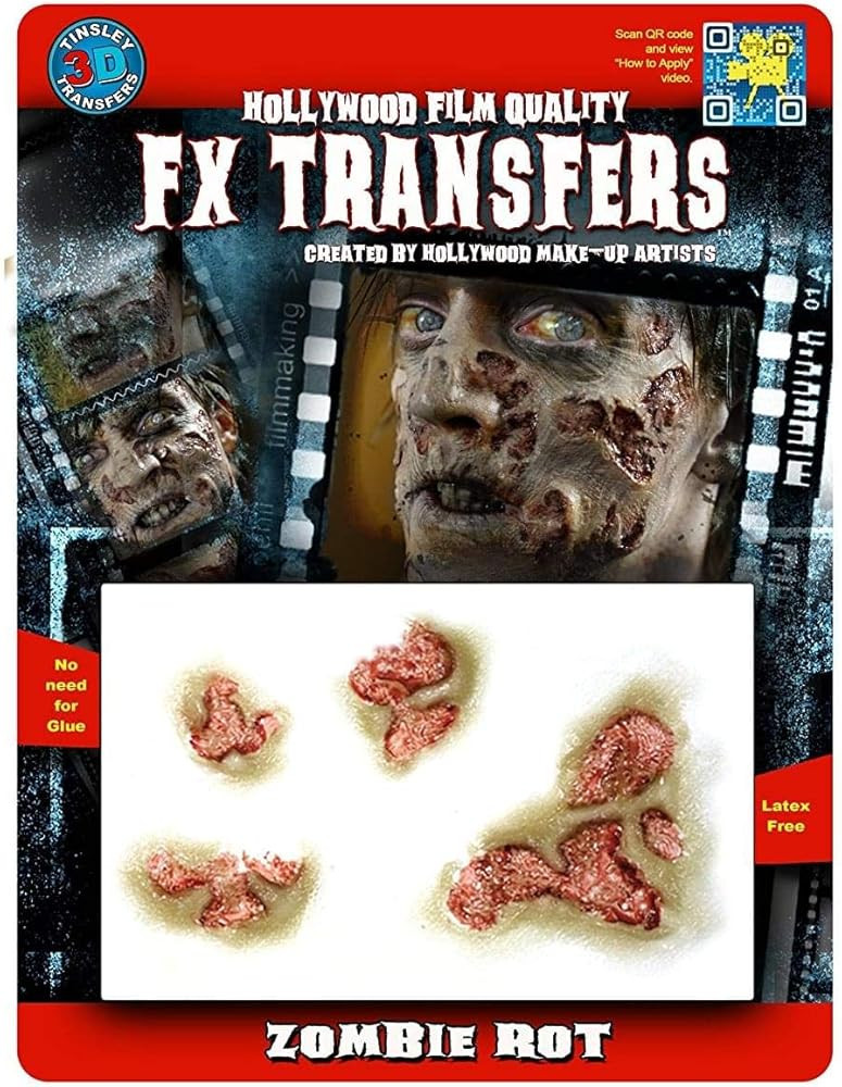 Amazon.com: Tinsley Transfers Zombie Rot, Flesh/Multi, One Size : Clothing, Shoes & Jewelry | Amazon (US)