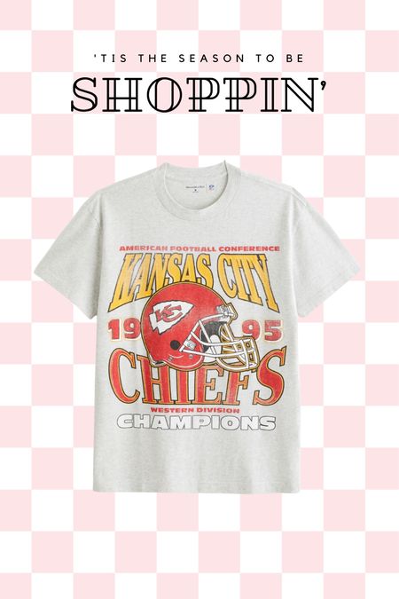 Chiefs graphic tee 
Chiefs apparel 
Chiefs graphics 
Abercrombie 

#LTKplussize #LTKGiftGuide #LTKSeasonal