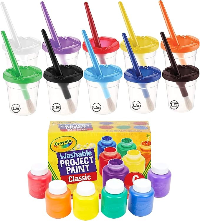 Kids Paint Set - Kids Paint with Toddler Art Supplies Included, Washable Paint for Kids with Todd... | Amazon (US)