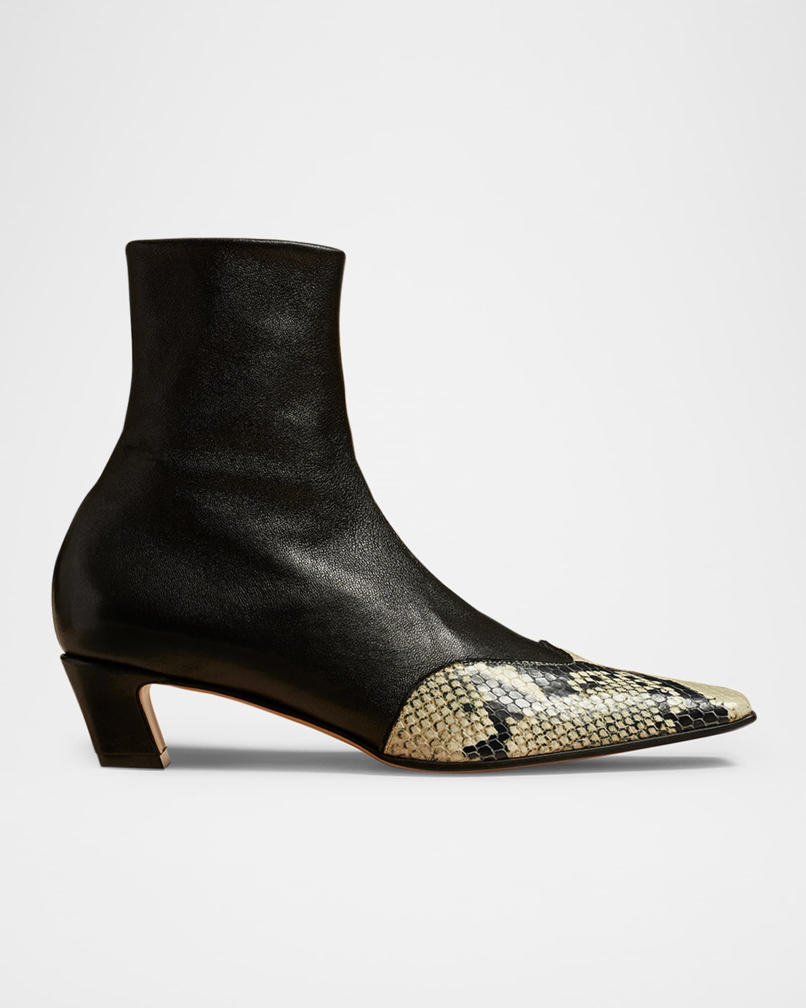 Dallas Mixed Leather Ankle Boots | Neiman Marcus