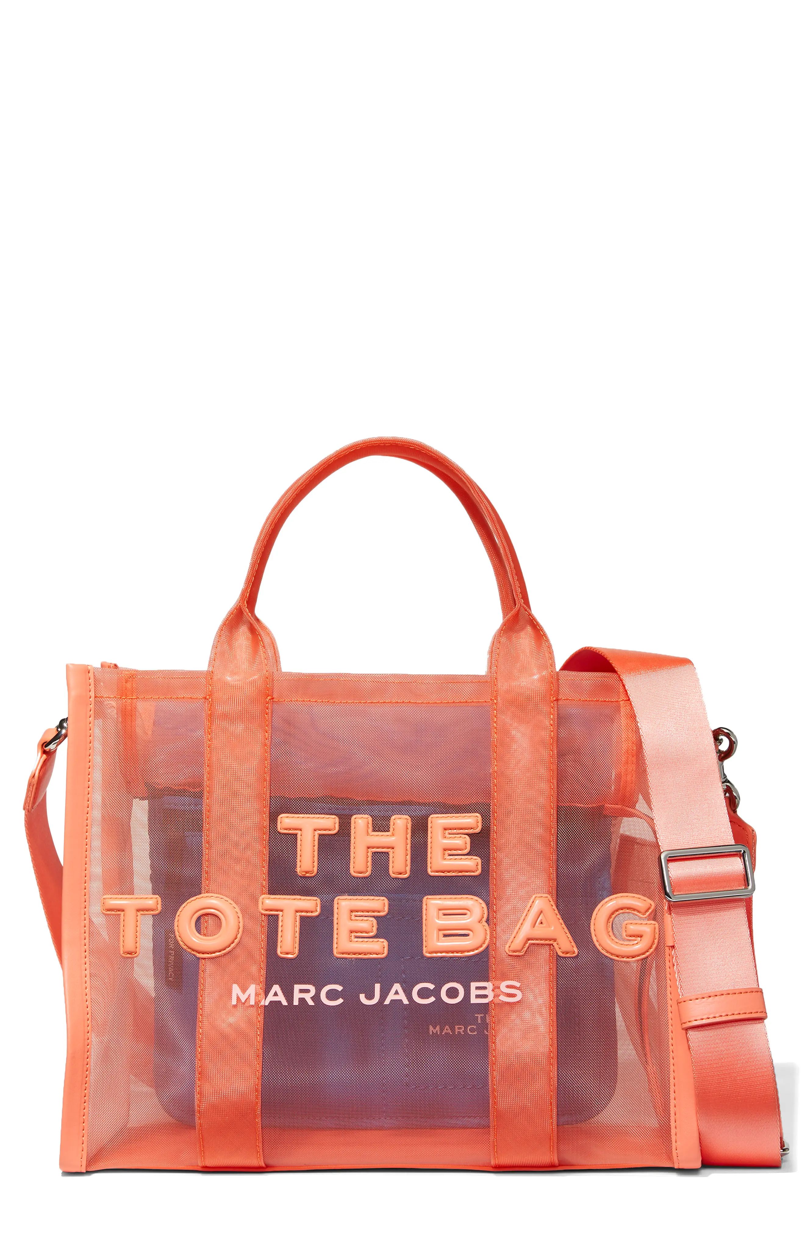 The Marc Jacobs Small Traveler Mesh Tote - Orange | Nordstrom
