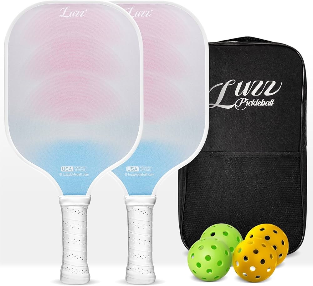 LUZZ Pickleball Paddles Set of 2, T700 Carbon Fiber Pickleball Paddle Sandblasted Surface with Ho... | Amazon (US)