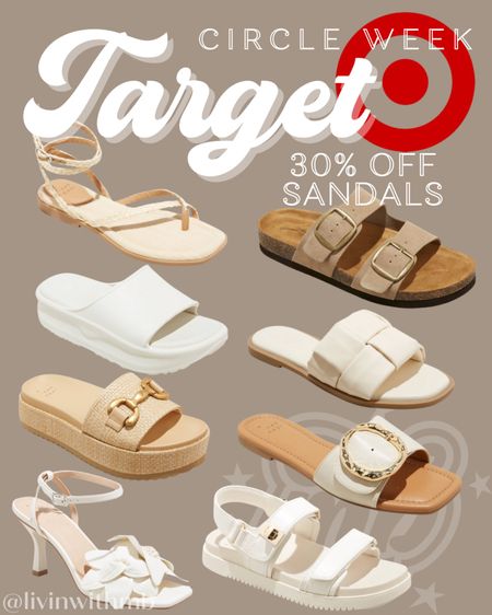30% off sandals for Target Circle week!

#LTKsalealert #LTKxTarget #LTKshoecrush