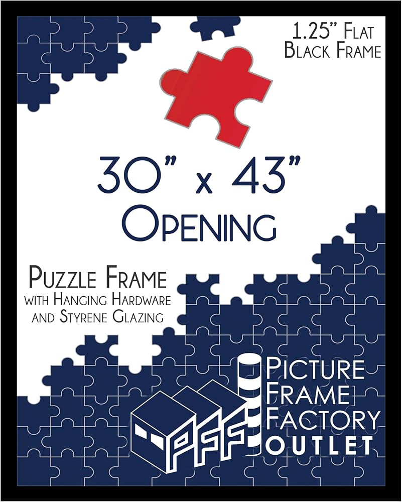 PFF PictureFrameFactoryOutlet - 30x43 Inch - Premium 1.25" Black Profile - Picture Frame for Artw... | Amazon (US)