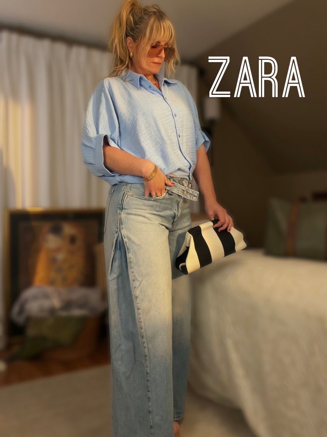 New arrivals spring 2026🌷
Short sleeve balloon shirt by ZARA (2473/768/406) 
and TRF BELTED JEAN BY ZARA (8727/029/406) 
Target sandals are true to size. 


I’m 5’8” and a size 12. 
I sized down to a 10 in the jeans and am wearing an XL in to too. 
Sandals: 9.5

@Zara @amazonstylefinds @Target 

#LTKTall #LTKootd #LTKMidsize