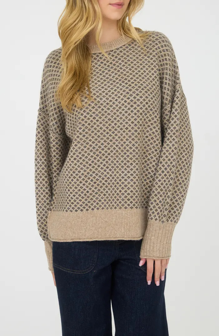 Blu Pepper Mini Jacquard Crewneck Sweater | Nordstromrack | Nordstrom Rack