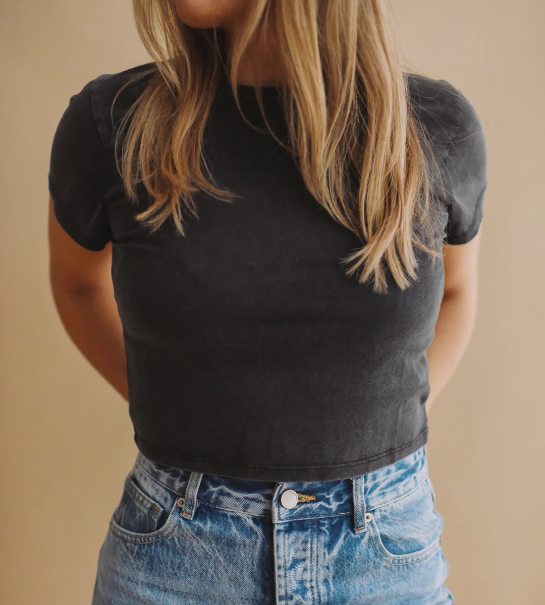 Core Shrunken Tee in Vintage Black | Hill x Sarah