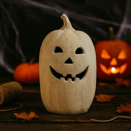 Handmade Halloween Terracotta Pumpkin Lanterns – Terracotta Pumpkin, Outdoor Jack o Lanterns, and terracottas Jack o Lanterns for Indoor/Outdoor Fall Decor (G) | Amazon (US)