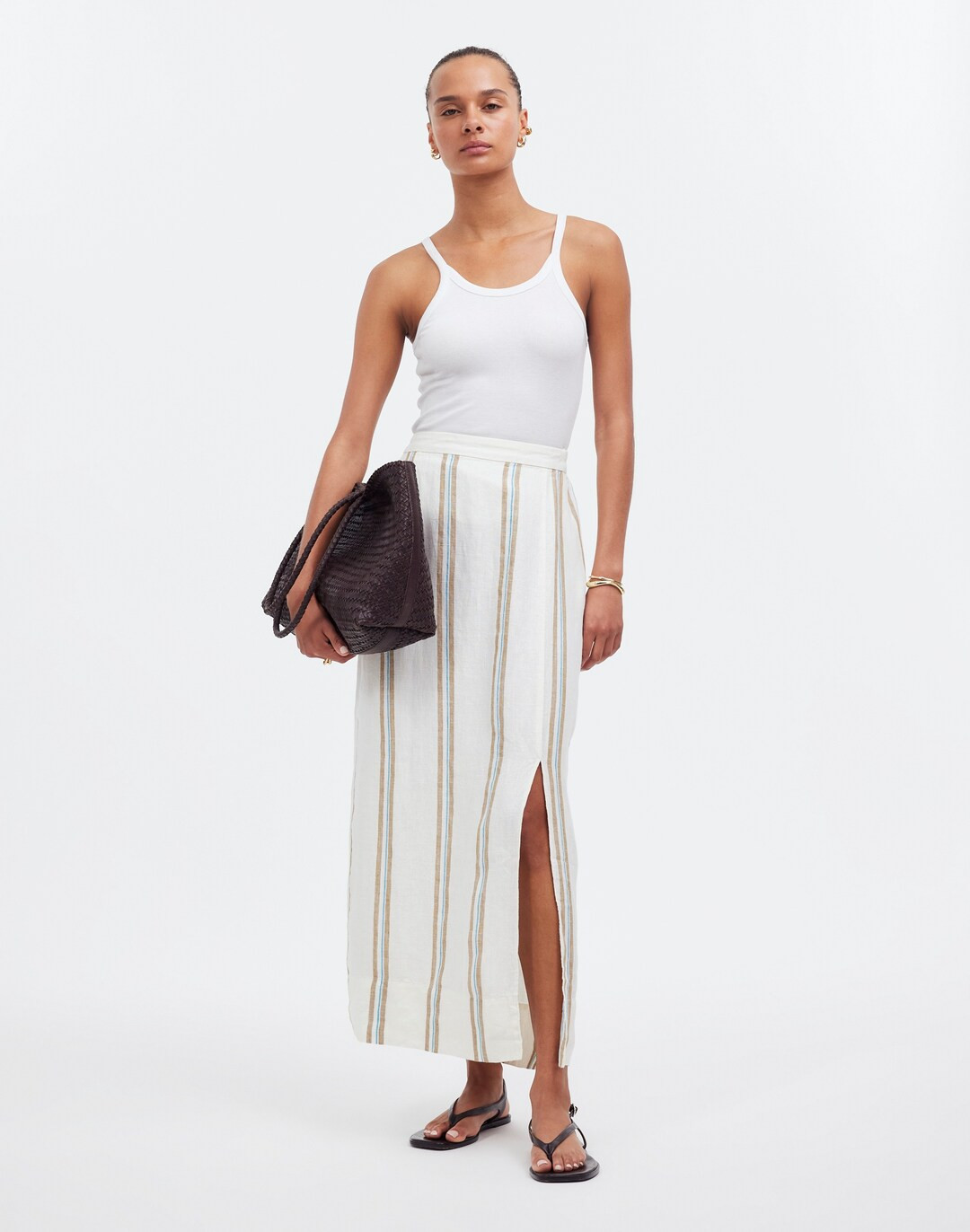 Column Maxi Skirt in 100% Linen | Madewell