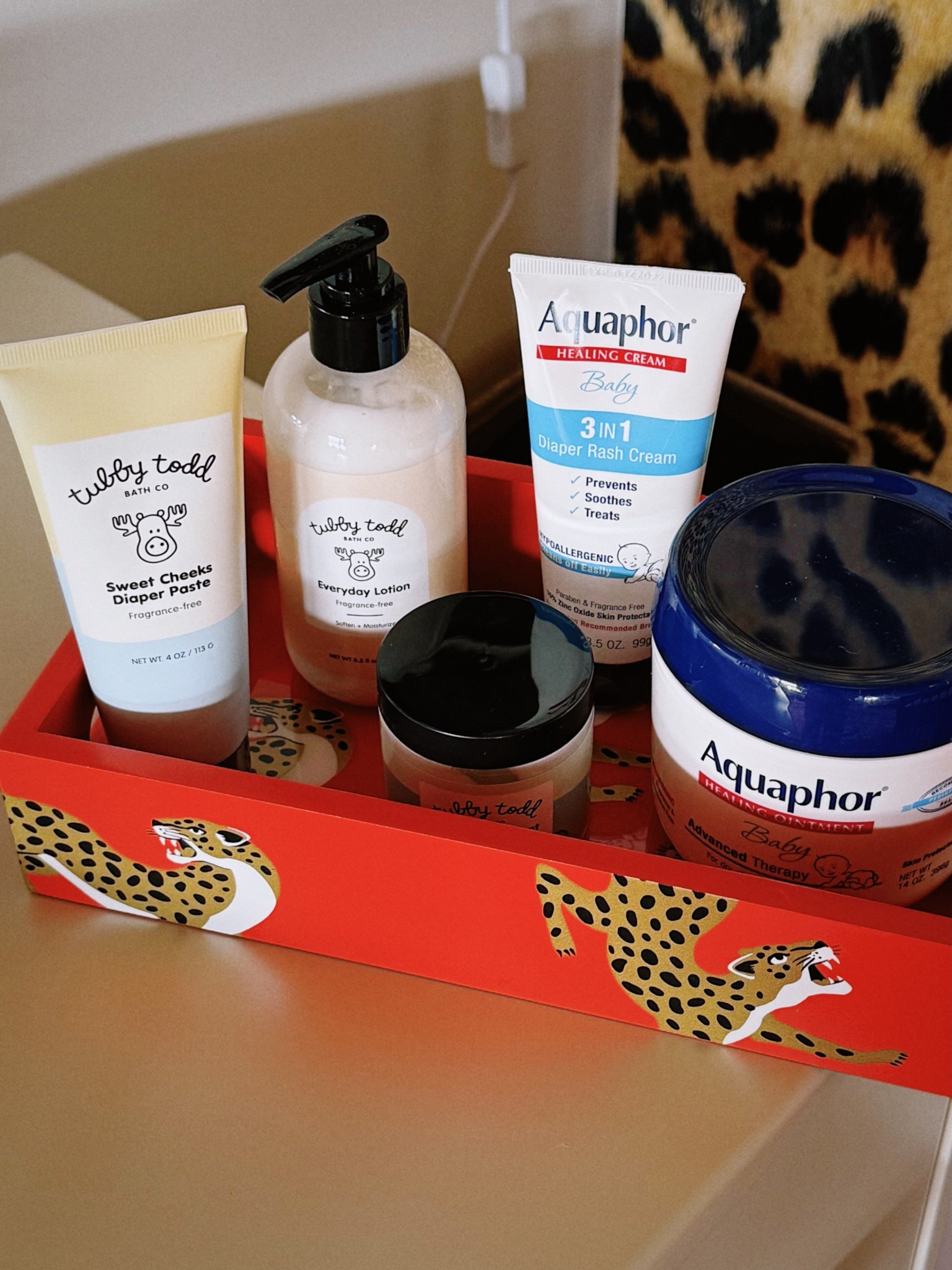 I had to get this matching tray too (to the tissue boxes holder) told hold all of bbs diaper station products! Also on major sale ‼️

#LTKBaby #LTKBump #LTKHome