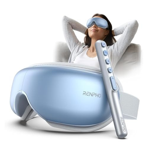 RENPHO Eye Massager with Heat, Birthday Valentines Day Gifts, Migraine Massager with Remote, Compression, Silent Mode, Bluetooth, Heated Sleep Mask for Strain Relief, Stye Eye, Improve Sleep | Amazon (US)