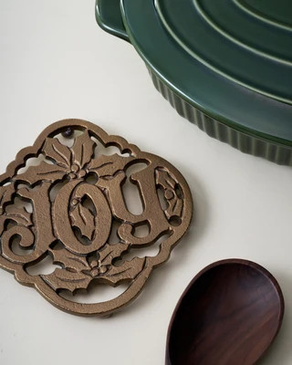 Cast Antique Brass Joy Trivet | Magnolia