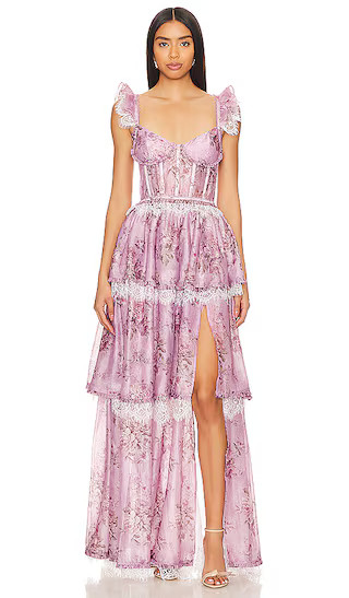 Jolie Gown in Lilac Tapestry Rose | Revolve Clothing (Global)