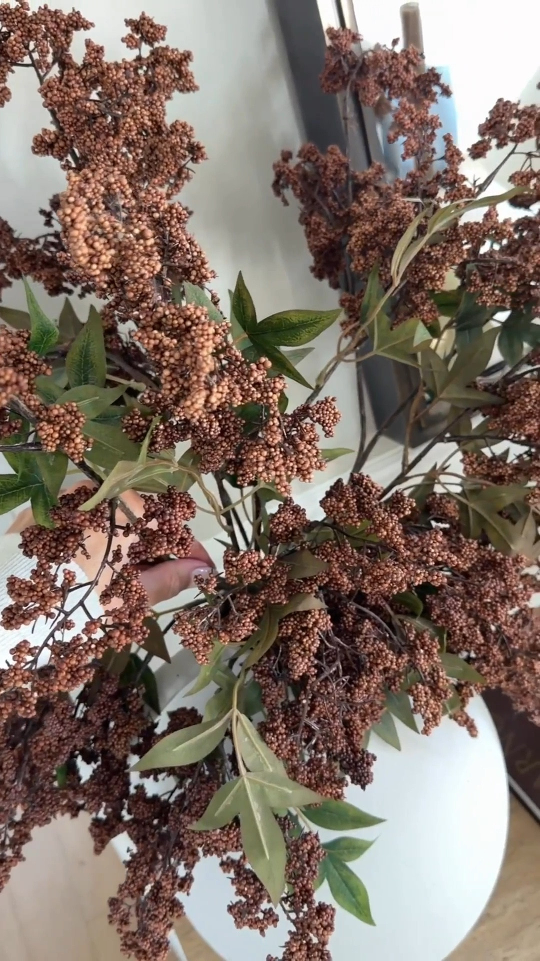 I have these berry stems in so many colors because they are so realistic!! Each pack comes with three stems, and I have three stems in each of these vases!! 

#LTKHome