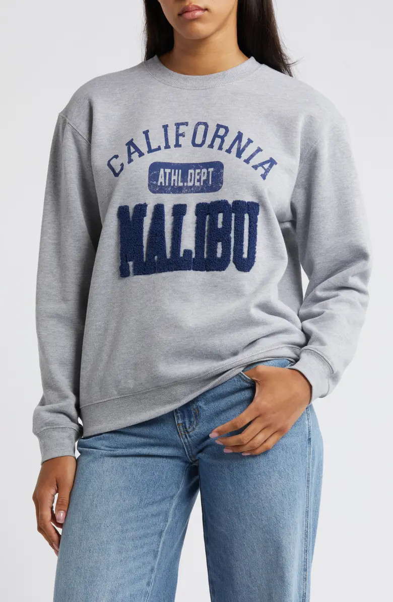 Vinyl Icons Malibu Varsity Graphic Sweatshirt | Nordstrom | Nordstrom