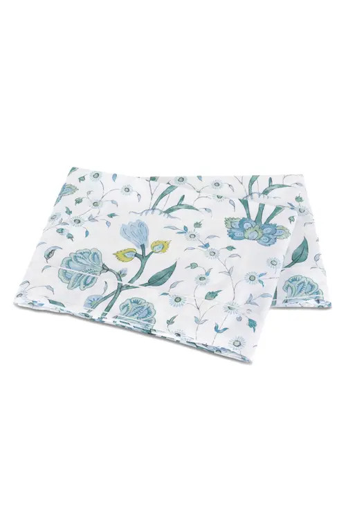 Matouk Khilana 500 Thread Count Flat Sheet in Blue at Nordstrom, Size King | Nordstrom