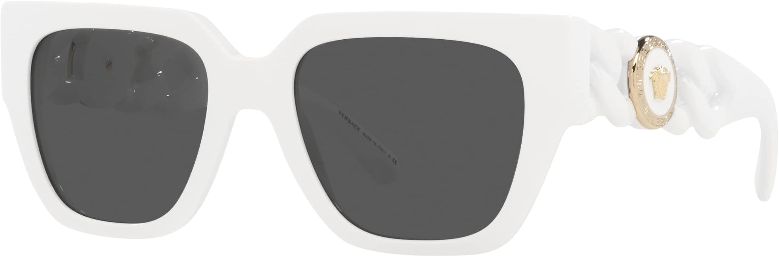 Versace Gafas de sol para mujer, montura negra, lentes gris oscuro, 2.087 in | Amazon (US)