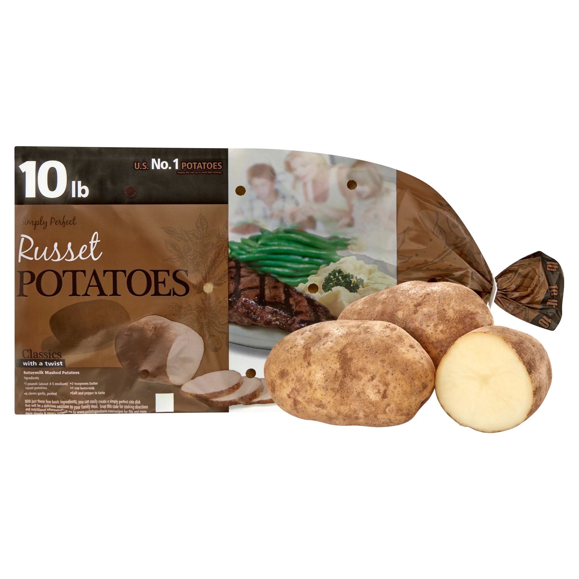 Fresh Russet Potatoes, 10 lb Bag | Walmart (US)