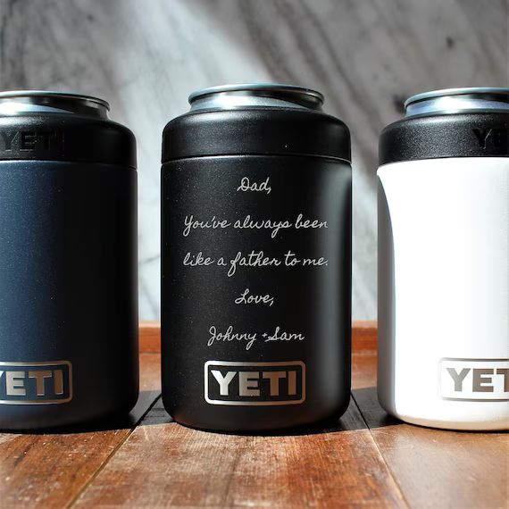 Funny Father's Day Personalized YETI Colster or Polar Camel Tumbler Laser Engraved with Custom Te... | Etsy (US)