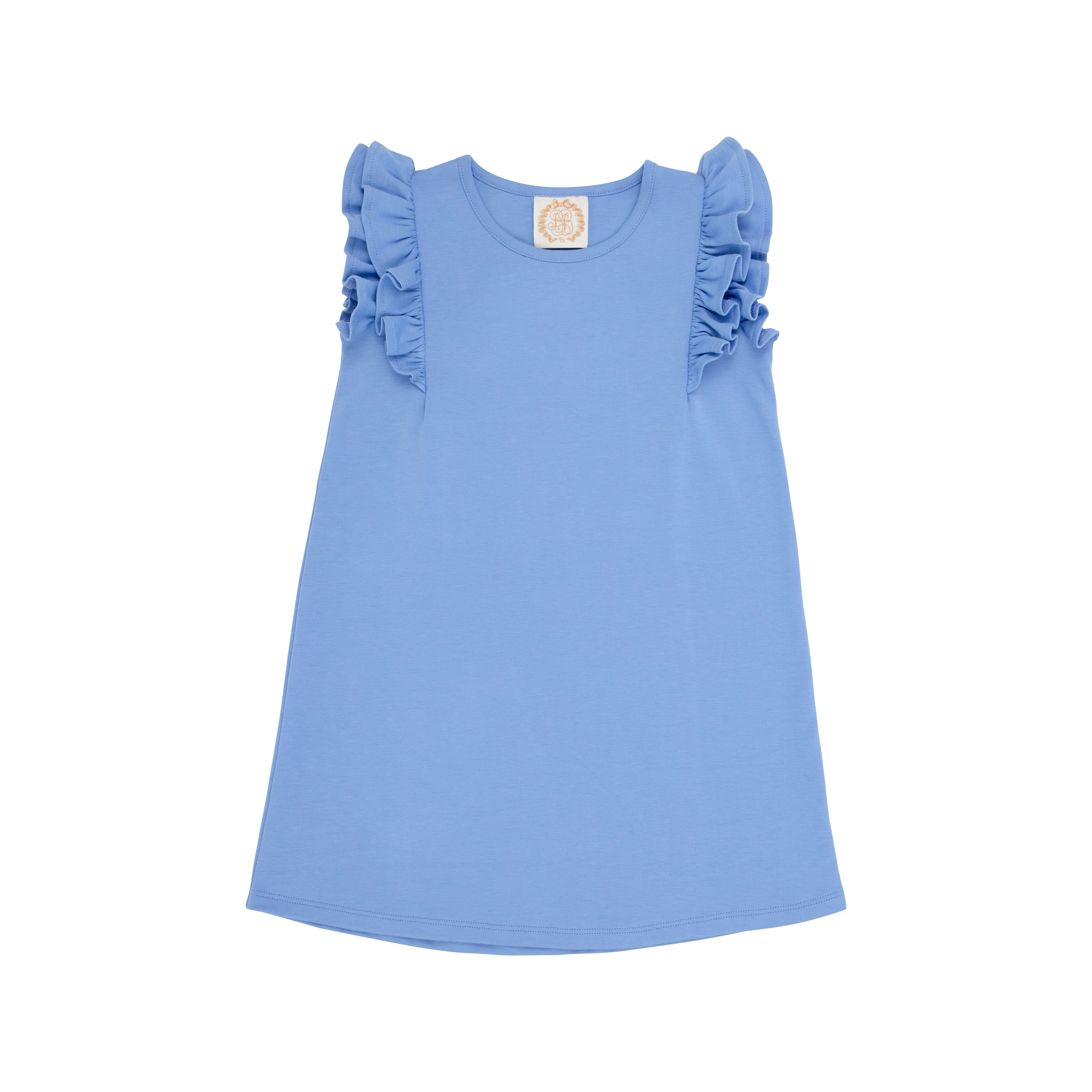 Ruehling Ruffle Dress - Barbados Blue | The Beaufort Bonnet Company