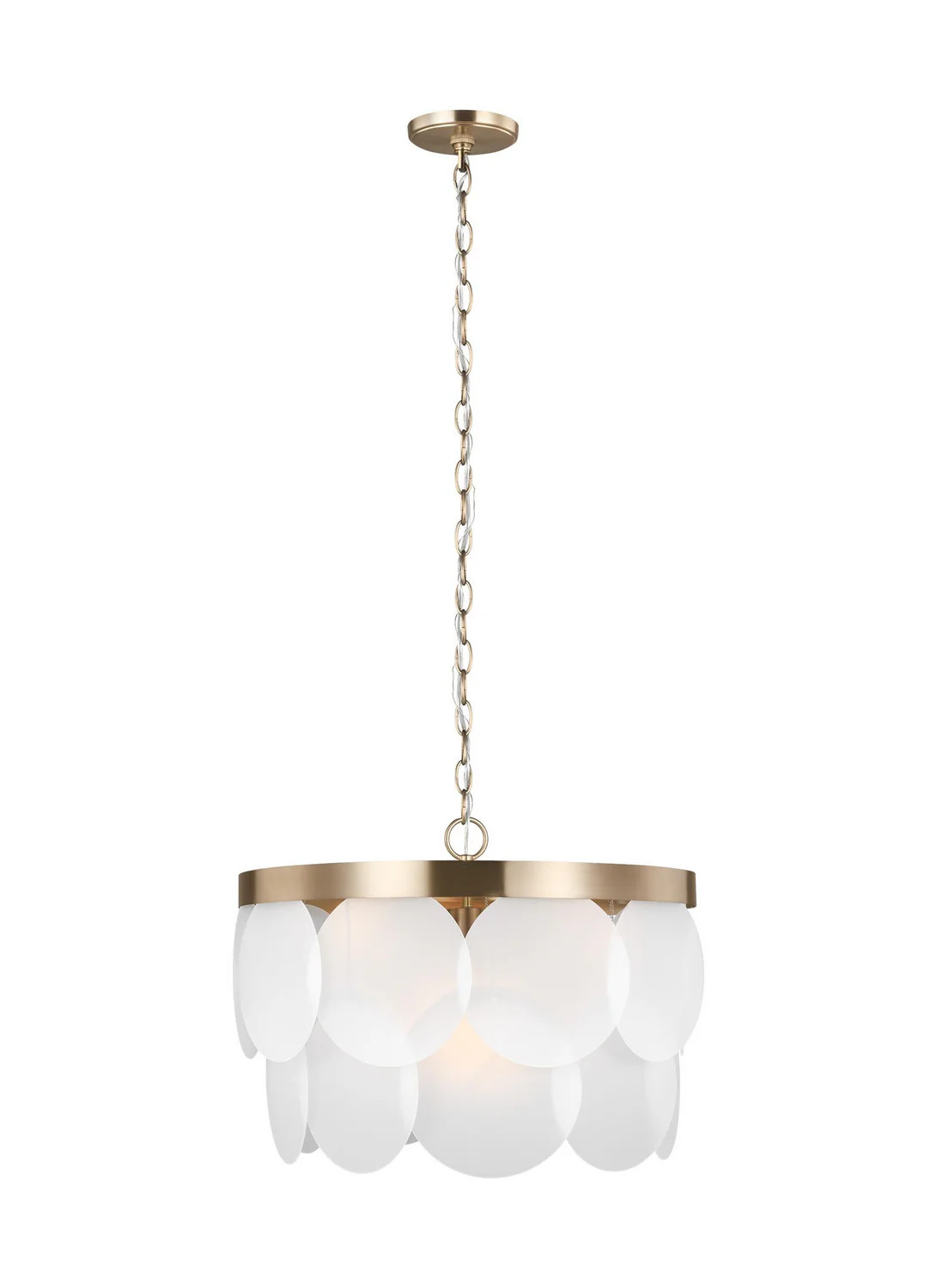 Mellita Six Light Pendant Satin Brass | Lighting Design