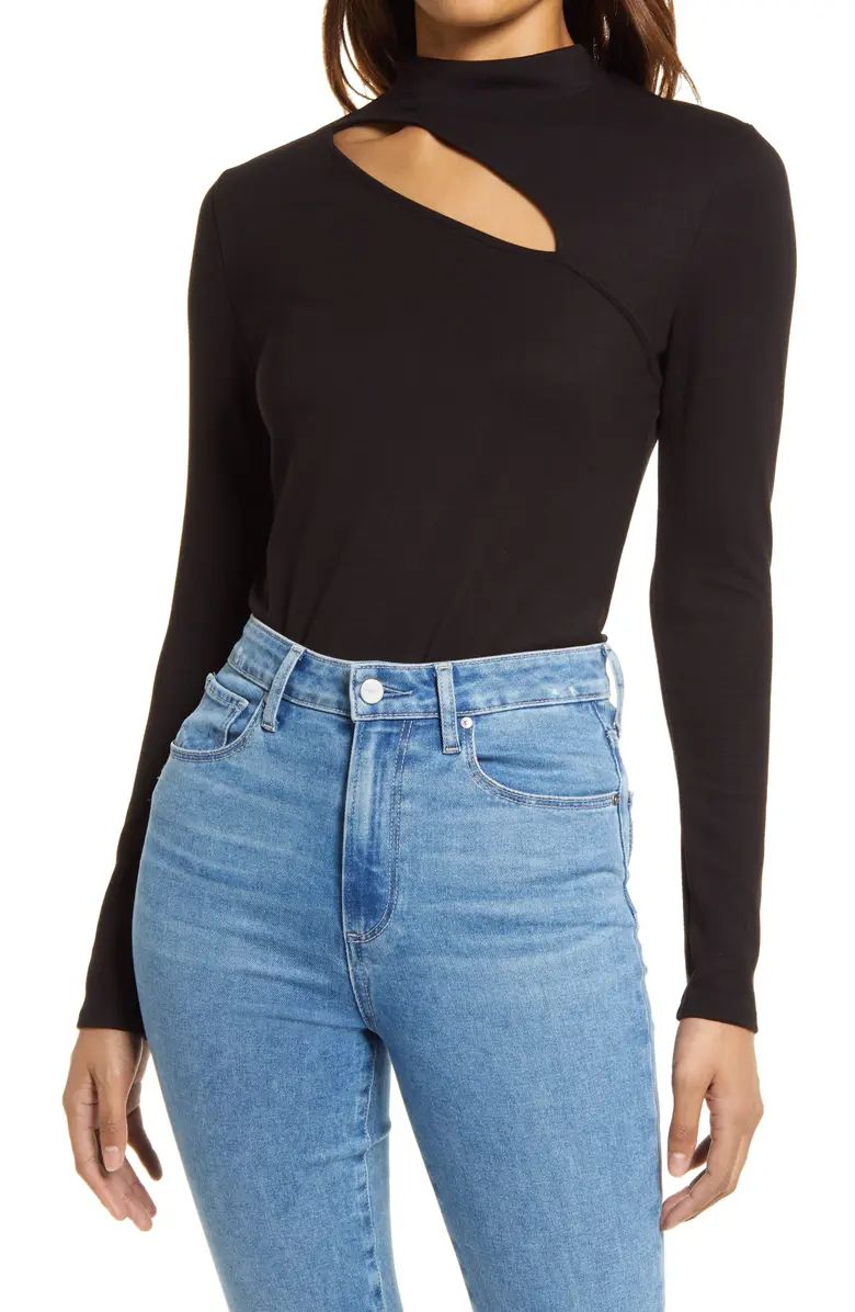 Cutout Mock Neck Knit Top | Nordstrom | Nordstrom