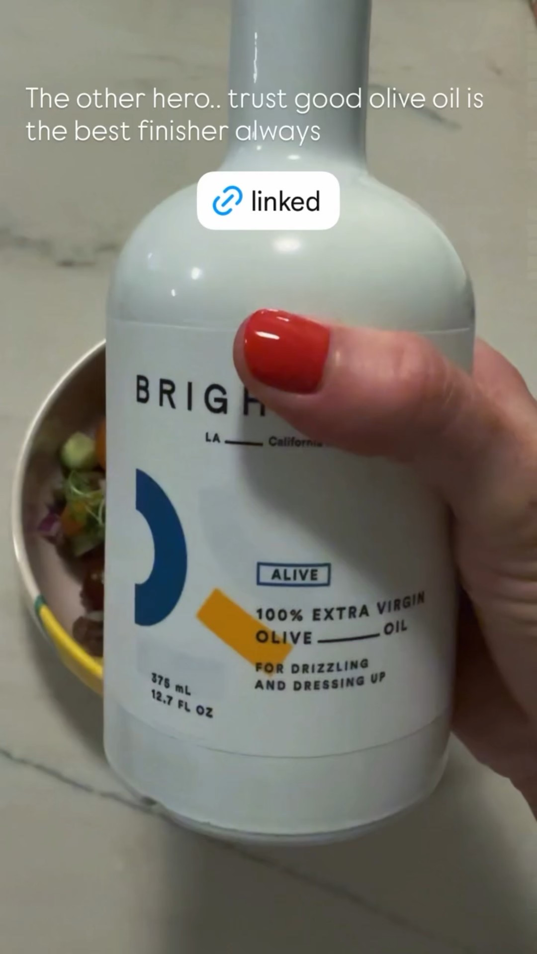 The other hero.. trust good olive oil is the best finisher always  @wearebrightland