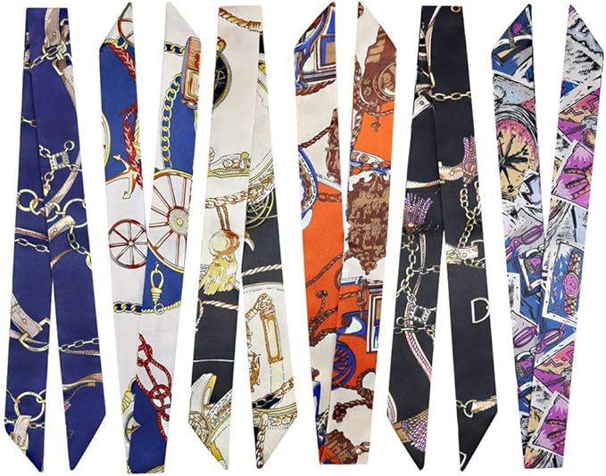 kcctoo 2/6/10Pack Scarf Bags for Women Handbag Scarfs Band Hair Neck Scarves Fashion Gifts | Amazon (US)