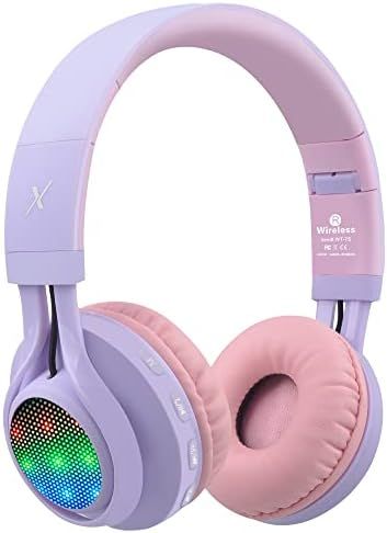 Riwbox WT-7S Bluetooth Headphones Light Up, Foldable Stero Wireless Headset with Microphone and V... | Amazon (US)