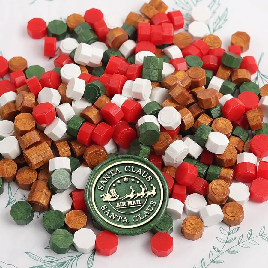 WUERLIN Christmas Wax Seal Beads, 300pcs Christmas Sealing Wax Beads for Gift Package Decoration ... | Amazon (US)