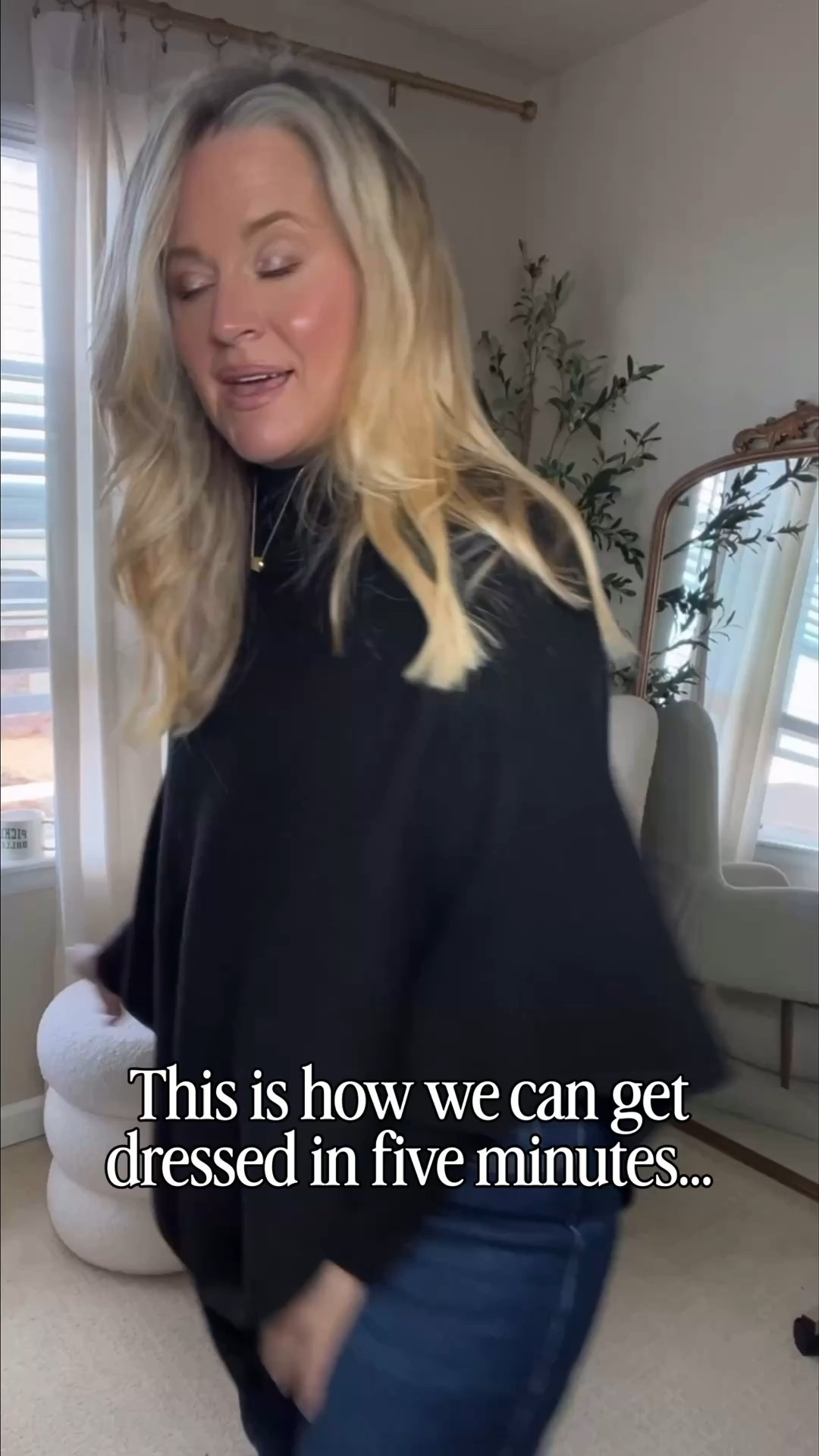 This is just one way we get dressed fast and still feel put together 🤍

No rules. No right or wrong.
Just simple ideas that might help on busy days.

Style looks different on every body, every budget, and every season of life.

👑"Helping you look good, feel good!" - Lindsey Denver

⬇️Sizing information:
10 jeans (size down if in between sizes.)
Turtleneck large (size up if in between sizes.)
Poncho medium (size down if in between sizes.)


#LTKMidsize #LTKFindsUnder50 #LTKOver40