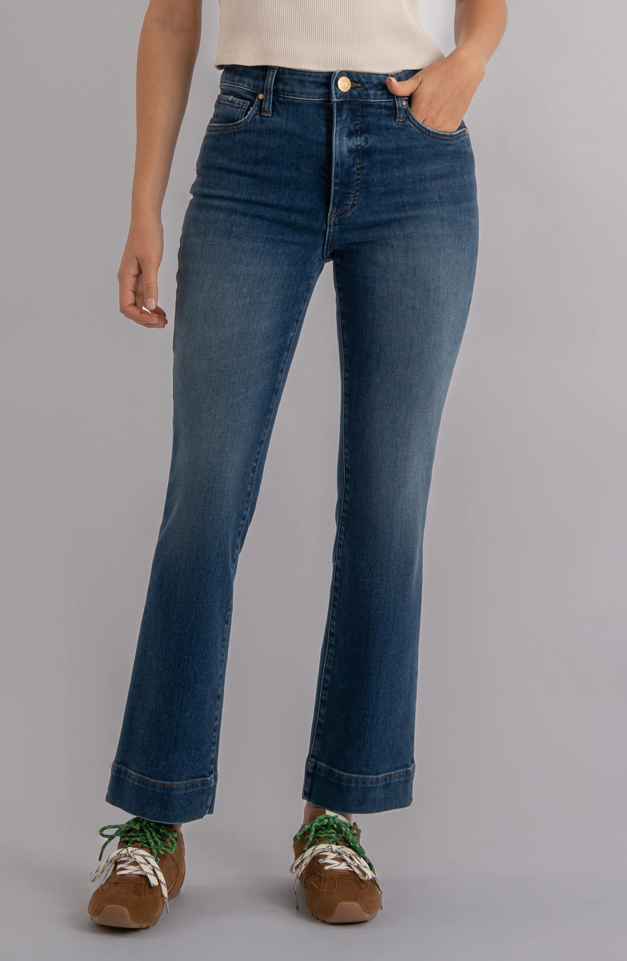 KUT from the Kloth Kelsey Fab Ab High Waist Kick Flare Jeans (Women) | Nordstromrack | Nordstrom Rack