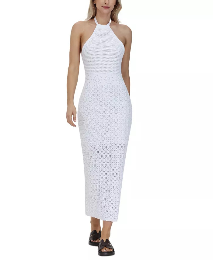 Women's Crochet Halter Maxi Dress | Macy's