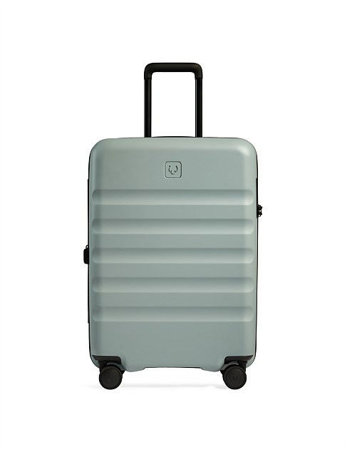 Antler Icon Stripe Exp Suitcase 68cm Mist Blue | David Jones | David Jones (Australia & New Zealand)