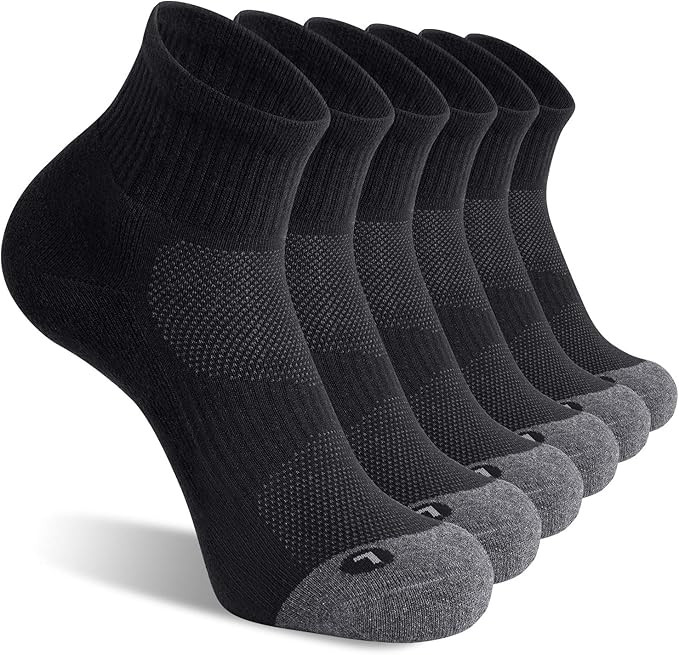 FITRELL 6 Pack Men's Athletic Ankle Socks Cushioned Sports Running Socks 7-9/9-12/12-15 | Amazon (US)
