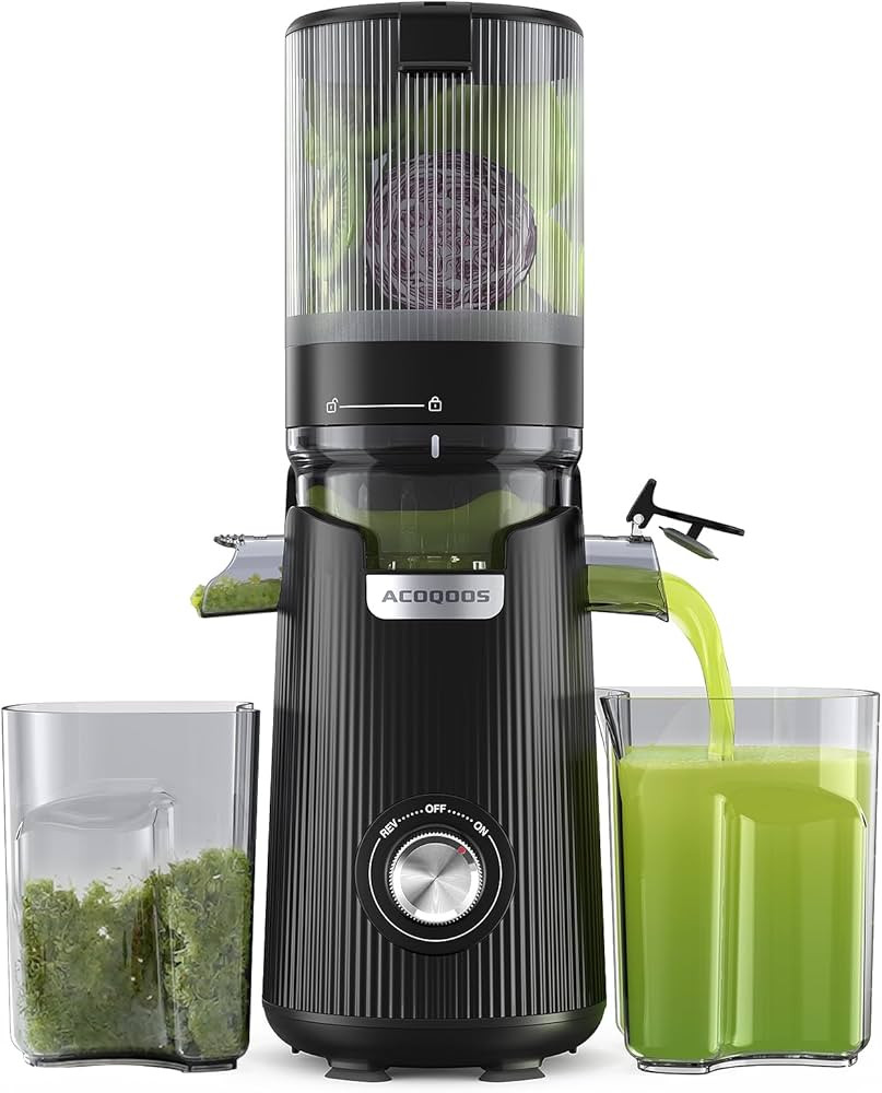 ACOQOOS Juicer Machines, Cold Press Juicer Whole Fruit and Vegetable with 5.3" Wider and Larger F... | Amazon (UK)