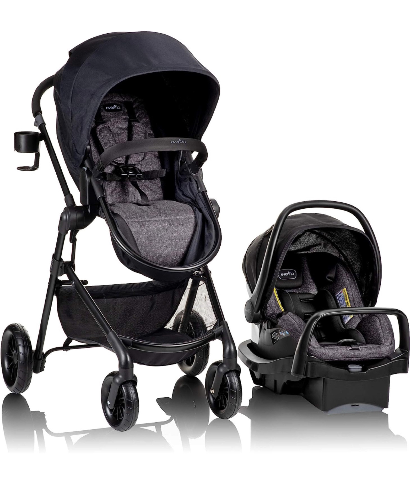 Evenflo Pivot Modular Travel System with LiteMax Infant Car Seat with Anti-Rebound Bar (Casual Gray) 
Over 14k reviews 

#LTKfamily #LTKkids #LTKbaby