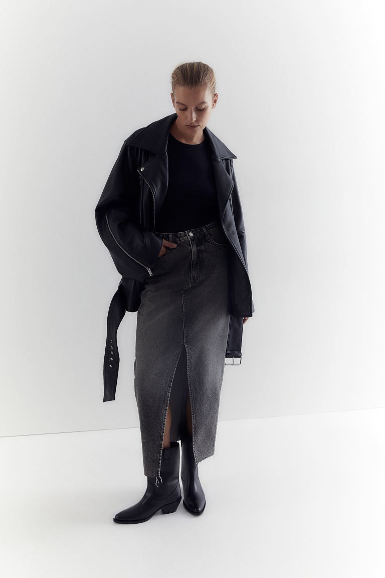 Slit-hem Denim Skirt | H&M (US + CA)