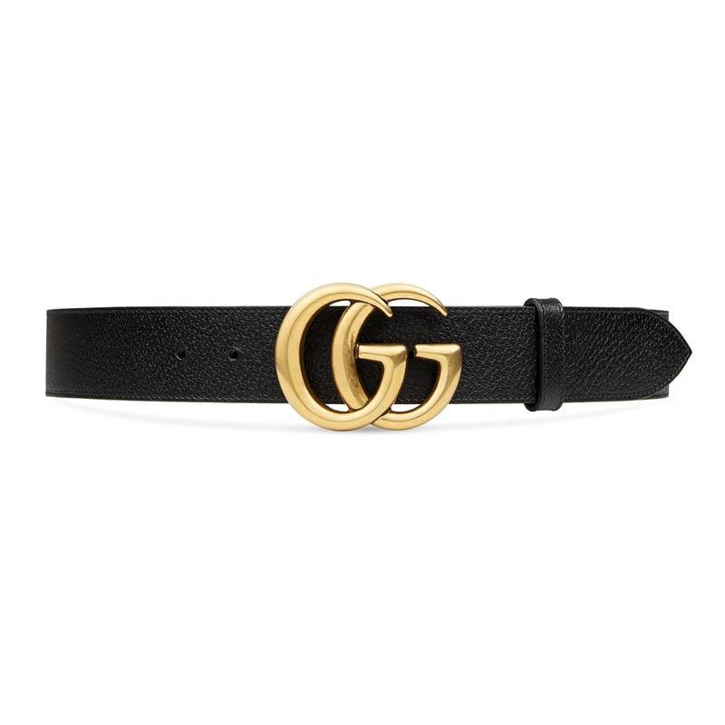 Leather belt with Double G buckle | Gucci (US)