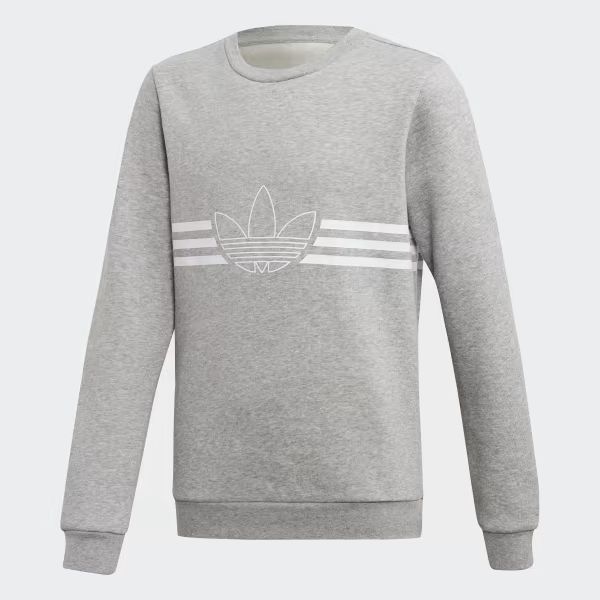 adidas Outline Crew Sweatshirt - Grey | adidas US | adidas (US)