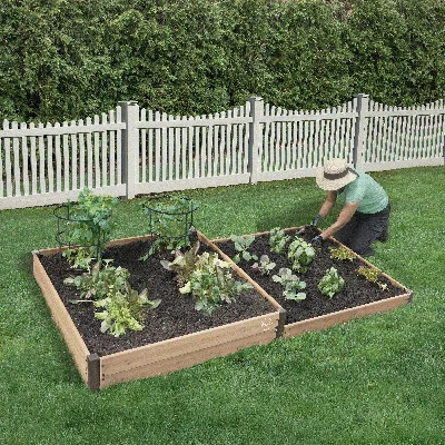 Miracle-Gro Wood 4 X 8 Ft. 2-Tier Raised Garden Bed | Wayfair North America
