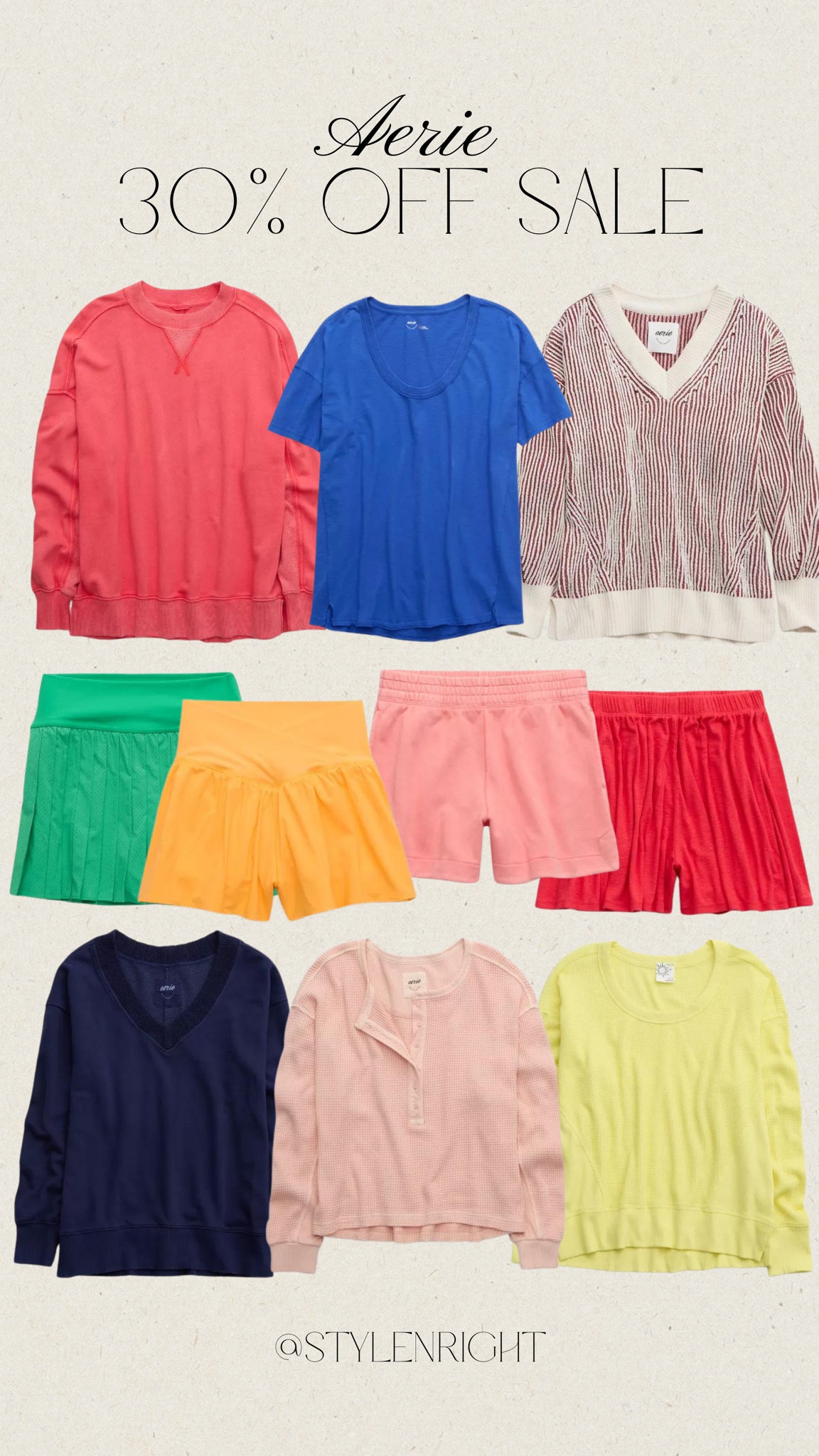 Aerie 30% off sale! 

Aerie fashion, women’s fashion, comfort style, loungewear, women’s casual outfit, trendy fashion, bright style, styling tip, styling inspo



#LTKOver40 #LTKSaleAlert #LTKStyleTip