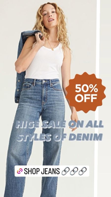 All jeans 50% off
Time stock up on some Spring faves 
#jeans 

#LTKSpringSale #LTKsalealert #LTKstyletip