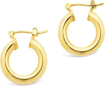 Sterling Forever 14K Gold Plated Small Chunky Tube Hoops | Nordstromrack | Nordstrom Rack