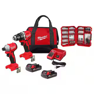 Milwaukee M18 18V Lith-Ion Brushless Cordless Drill/Impact Combo Kit (2-Tool) w/(2) 2.0 Ah Batter... | The Home Depot