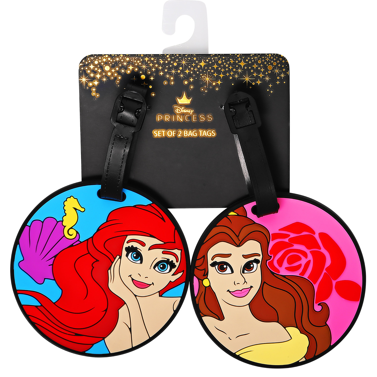 Disney Princess Belle & Ariel Rubber Luggage Tags, Set of 2 - Walmart.com | Walmart (US)